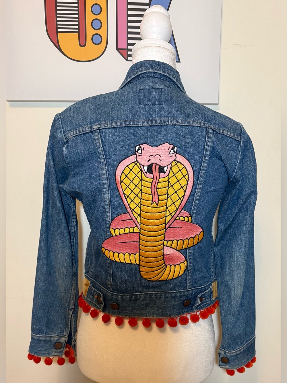 Vintage Wrangler x Leitz Jean Jacket w/Snake Patch One-of-a-kind